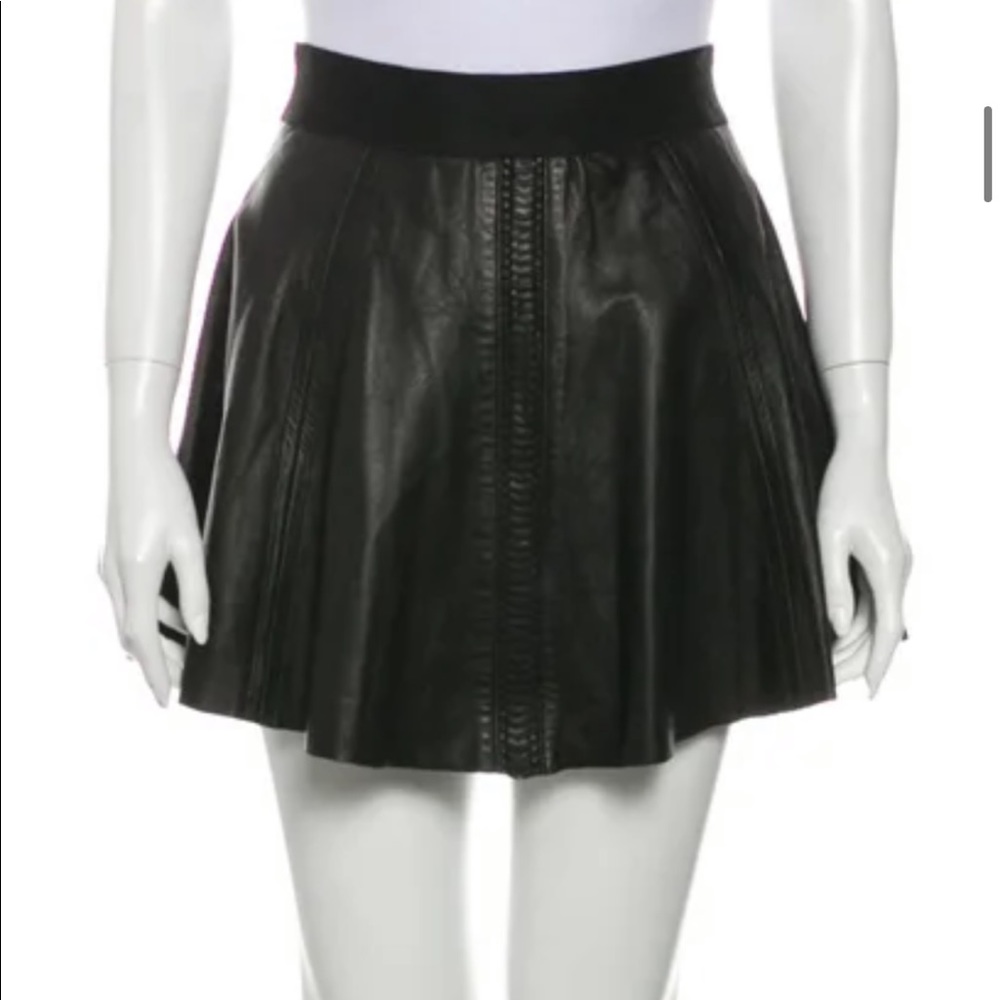 Rag and bone leather skater skirt
